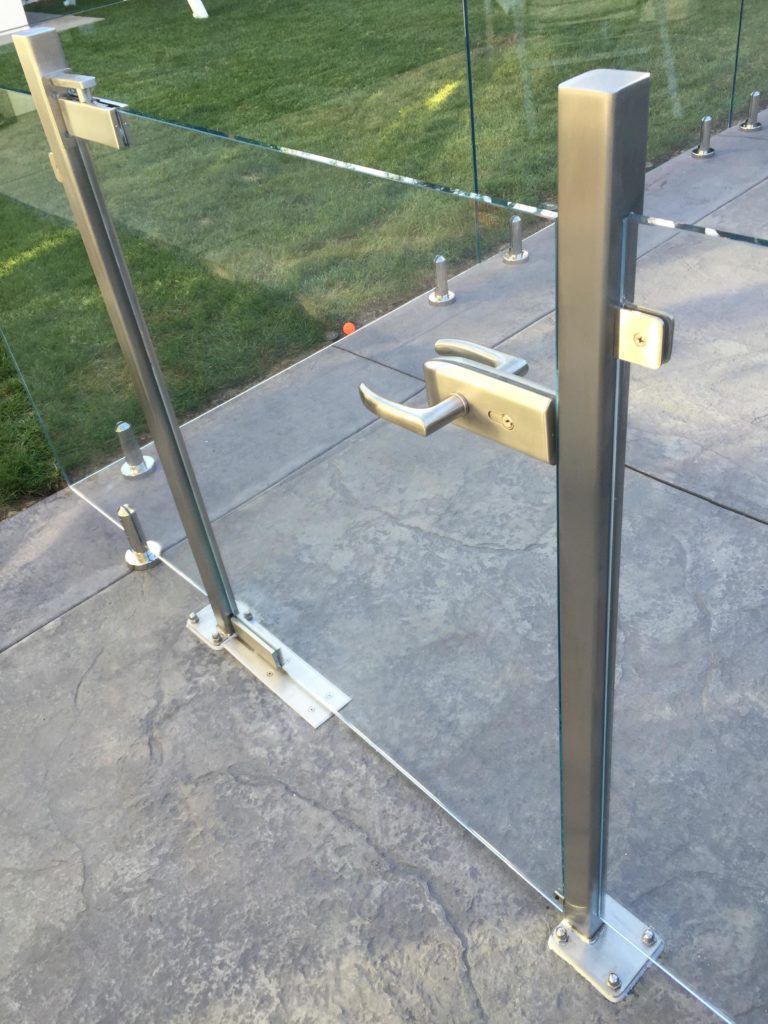 Frameless Glass Pool Fence Gate